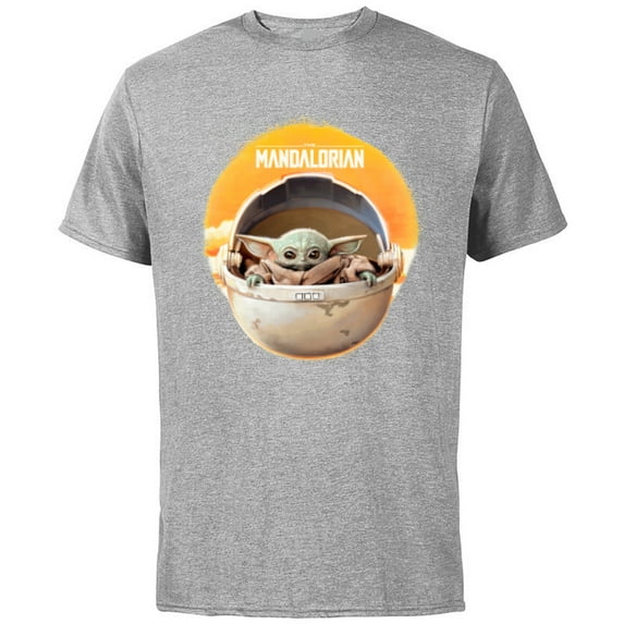 Star Wars The Mandalorian The Child Awakens - Short Sleeve Cotton T-Shirt for Adults - Customized-Athletic Heather