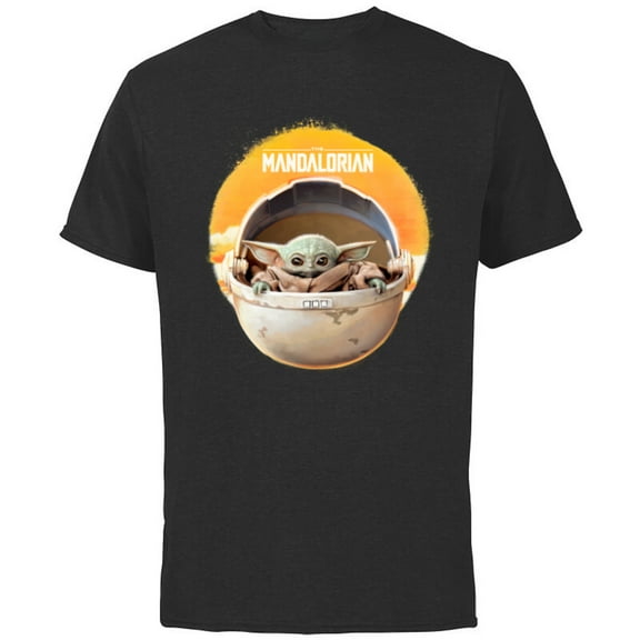 Star Wars The Mandalorian The Child Awakens - Short Sleeve Cotton T-Shirt for Adults - Customized-Black