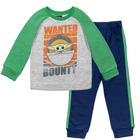 Star Wars The Mandalorian The Child Big Boys Fleece Pullover Sweatshirt and Pants Set Infant to Big Kid