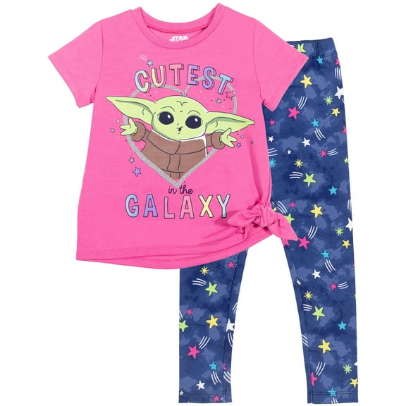 Star Wars The Mandalorian The Child Big Girls T-Shirt and Leggings Outfit Set Infant to Big Kid
