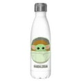thumbnail image 1 of Star Wars: The Mandalorian The Child Cartoon Art Bassinet  Stainless Steel Water Bottle White 17 oz., 1 of 3