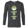 thumbnail image 1 of Star Wars The Mandalorian The Child Cartoon Poses - Long Sleeve T-Shirt for Men - Customized-Charcoal Heather, 1 of 5