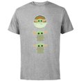 thumbnail image 1 of Star Wars The Mandalorian The Child Cartoon Poses - Short Sleeve Cotton T-Shirt for Adults - Customized-Athletic Heather, 1 of 5