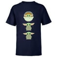thumbnail image 1 of Star Wars The Mandalorian The Child Cartoon Poses - Short Sleeve T-Shirt for Kids - Customized-Navy, 1 of 5