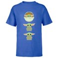 thumbnail image 1 of Star Wars The Mandalorian The Child Cartoon Poses - Short Sleeve T-Shirt for Kids - Customized-Royal, 1 of 5