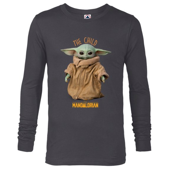 Star Wars The Mandalorian The Child Cute - Long Sleeve T-Shirt for Men - Customized-Charcoal Heather