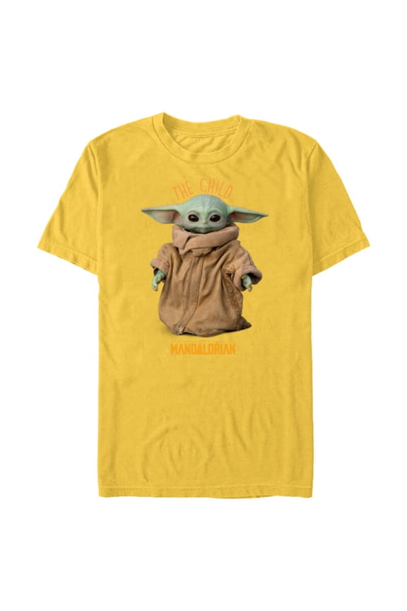 The Mandalorian The Child Cute - Short Sleeve Blended T-Shirt for Adults - Customized-Yellow