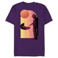 thumbnail image 1 of Star Wars The Mandalorian The Child Discovery Silhouette - Short Sleeve Blended T-Shirt for Adults - Customized-Purple, 1 of 5