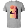 thumbnail image 1 of Star Wars The Mandalorian The Child Discovery Silhouette - Short Sleeve Cotton T-Shirt for Adults - Customized-Athletic Heather, 1 of 5