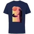 thumbnail image 1 of Star Wars The Mandalorian The Child Discovery Silhouette - Short Sleeve Cotton T-Shirt for Adults - Customized-Navy, 1 of 5
