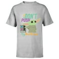thumbnail image 1 of Star Wars The Mandalorian The Child Don't Touch My Buttons - Short Sleeve T-Shirt for Kids - Customized-Athletic Heather, 1 of 5