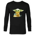 thumbnail image 1 of Star Wars The Mandalorian The Child Drink Soup Illustration - Long Sleeve T-Shirt for Men - Customized-Black, 1 of 5