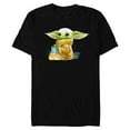 thumbnail image 1 of Star Wars The Mandalorian The Child Drink Soup Illustration - Short Sleeve Blended T-Shirt for Adults - Customized-Black, 1 of 5
