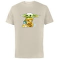 thumbnail image 1 of Star Wars The Mandalorian The Child Drink Soup Illustration - Short Sleeve Cotton T-Shirt for Adults - Customized-Natural, 1 of 5