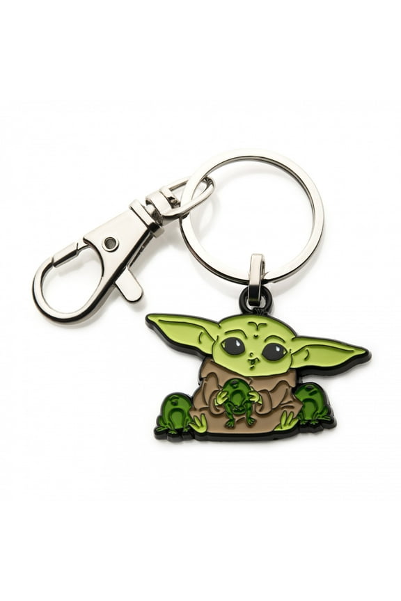 The Mandalorian The Child Eating Space Frogs Enamel Keychain