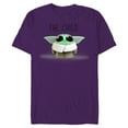 thumbnail image 1 of Star Wars The Mandalorian The Child Emoticon - Short Sleeve Blended T-Shirt for Adults - Customized-Purple, 1 of 5