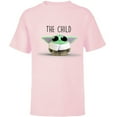 thumbnail image 1 of Star Wars The Mandalorian The Child Emoticon - Short Sleeve T-Shirt for Kids - Customized-Soft Pink, 1 of 5