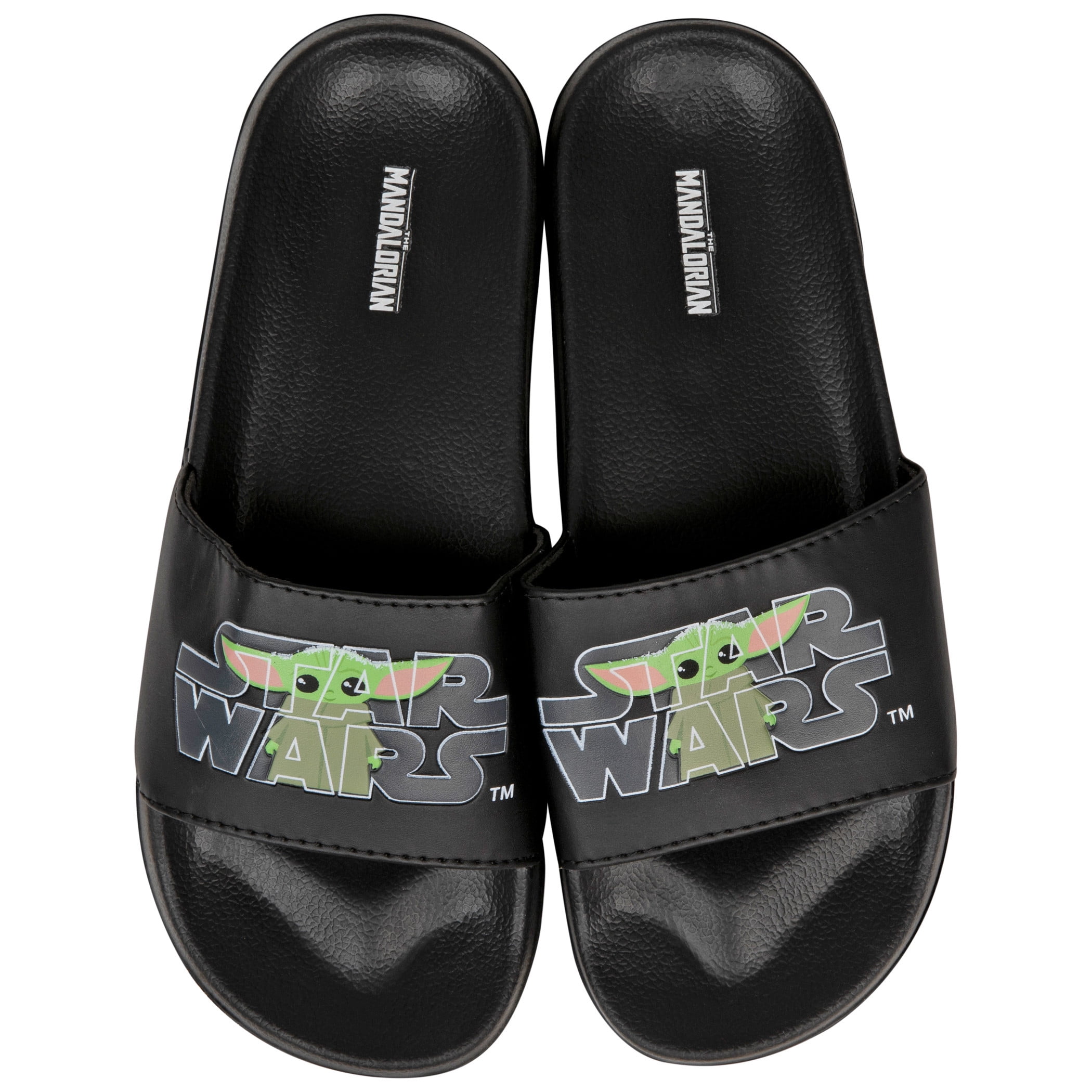 Star Wars Mandalorian Black Slides Star Wars Mandalorian sandals Disney 1 New | Mercari main image 4