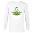 thumbnail image 1 of Star Wars The Mandalorian The Child Floating Pod Frog Snack - Long Sleeve T-Shirt for Men - Customized-White, 1 of 5