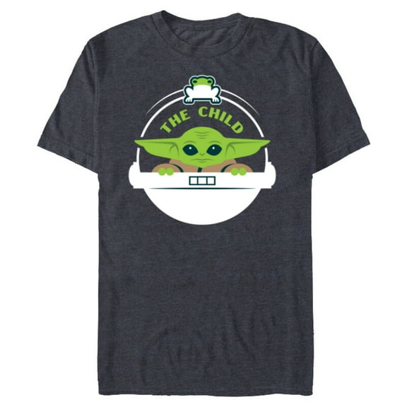 Star Wars The Mandalorian The Child Floating Pod Frog Snack - Short Sleeve Blended T-Shirt for Adults - Customized-Navy Heather