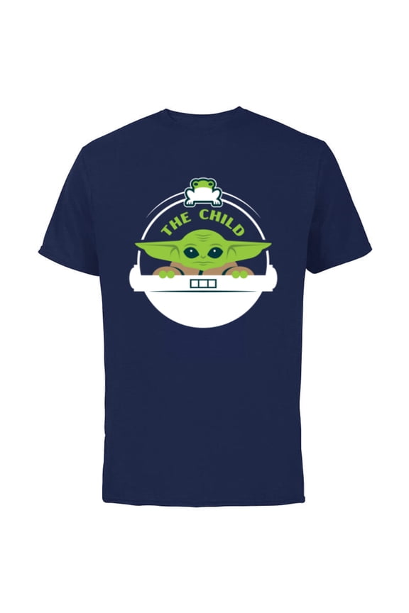 The Mandalorian The Child Floating Pod Frog Snack - Short Sleeve Cotton T-Shirt for Adults - Customized-Navy