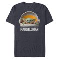 thumbnail image 1 of Star Wars The Mandalorian The Child Floating Pod - Short Sleeve Blended T-Shirt for Adults - Customized-Navy Heather, 1 of 5