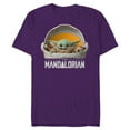 thumbnail image 1 of Star Wars The Mandalorian The Child Floating Pod - Short Sleeve Blended T-Shirt for Adults - Customized-Purple, 1 of 5