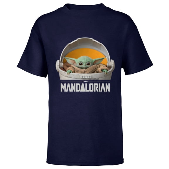 Star Wars The Mandalorian The Child Floating Pod - Short Sleeve T-Shirt for Kids - Customized-Navy