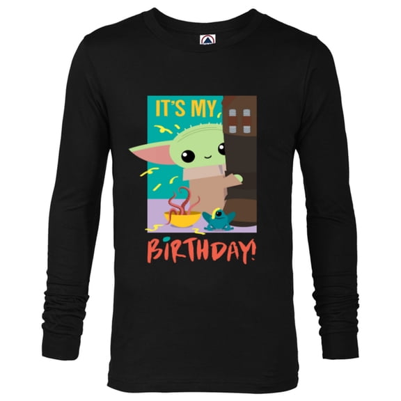 Star Wars The Mandalorian The Child Funny It's My Birthday - Long Sleeve T-Shirt for Men - Customized-Black