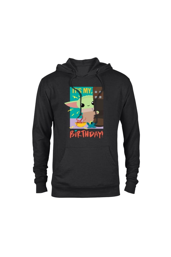 The Mandalorian The Child Funny It's My Birthday - Pullover Hoodie for Adults - Customized-Black