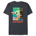 thumbnail image 1 of Star Wars The Mandalorian The Child Funny It's My Birthday - Short Sleeve Blended T-Shirt for Adults - Customized-Navy Heather, 1 of 5
