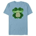 thumbnail image 1 of Star Wars The Mandalorian The Child Good Luck Charm Shamrock - Short Sleeve Blended T-Shirt for Adults - Customized-Ocean Blue, 1 of 5