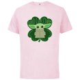 thumbnail image 1 of Star Wars The Mandalorian The Child Good Luck Charm Shamrock - Short Sleeve Cotton T-Shirt for Adults - Customized-Soft Pink, 1 of 5