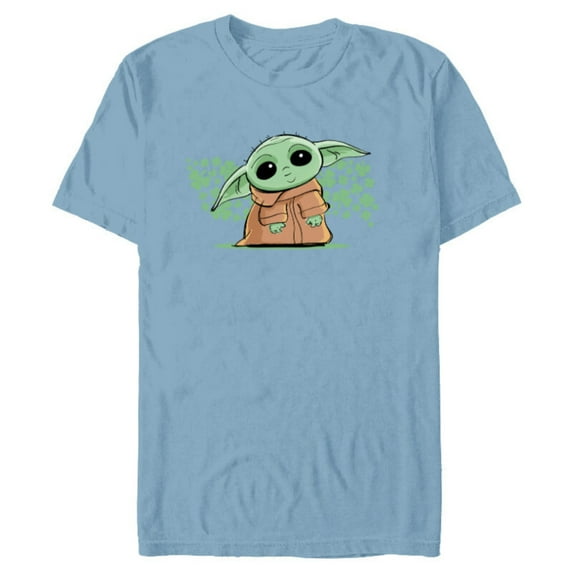 Star Wars The Mandalorian The Child Green St. Patrick's Day - Short Sleeve Blended T-Shirt for Adults - Customized-Ocean Blue