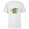 thumbnail image 1 of Star Wars The Mandalorian The Child Green St. Patrick's Day - Short Sleeve T-Shirt for Kids - Customized-White, 1 of 5