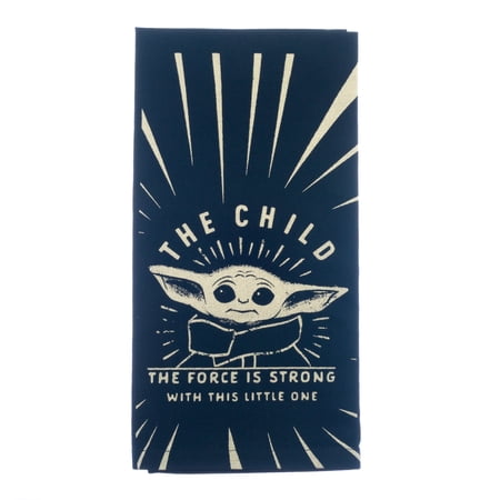 Star Wars The Mandalorian The Child Grogu Black Kitchen Towel