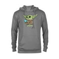 thumbnail image 1 of Star Wars The Mandalorian The Child Grogu Blue Macaron - Pullover Hoodie for Adults - Customized-Graphite Heather, 1 of 5