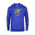 thumbnail image 1 of Star Wars The Mandalorian The Child Grogu Blue Macaron - Pullover Hoodie for Adults - Customized-Royal Heather, 1 of 5