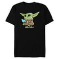 thumbnail image 1 of Star Wars The Mandalorian The Child Grogu Blue Macaron - Short Sleeve Blended T-Shirt for Adults - Customized-Black, 1 of 5