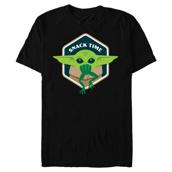 Star Wars The Mandalorian The Child Grogu Frog Snack Time - Short Sleeve Blended T-Shirt for Adults - Customized-Black