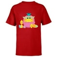 thumbnail image 1 of Star Wars The Mandalorian The Child Happy Easter - Short Sleeve T-Shirt for Kids - Customized-Red, 1 of 5