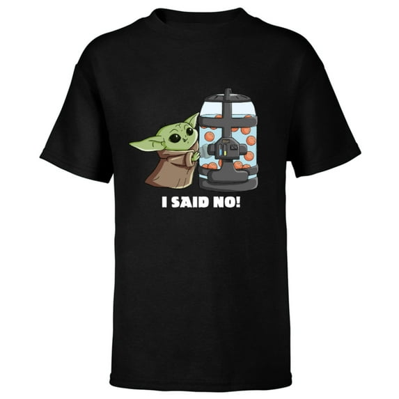 Star Wars The Mandalorian The Child I Said No Egg Container - Short Sleeve T-Shirt for Kids - Customized-Black