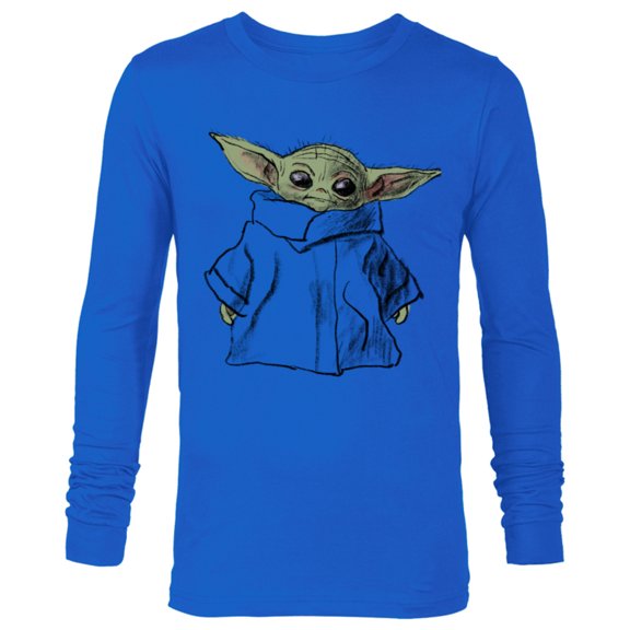 Star Wars The Mandalorian The Child Illustration - Long Sleeve T-Shirt for Men - Customized-Royal