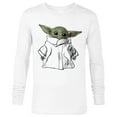 thumbnail image 1 of Star Wars The Mandalorian The Child Illustration - Long Sleeve T-Shirt for Men - Customized-White, 1 of 5