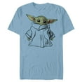 thumbnail image 1 of Star Wars The Mandalorian The Child Illustration - Short Sleeve Blended T-Shirt for Adults - Customized-Ocean Blue, 1 of 5