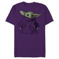 thumbnail image 1 of Star Wars The Mandalorian The Child Illustration - Short Sleeve Blended T-Shirt for Adults - Customized-Purple, 1 of 5