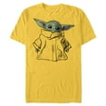 thumbnail image 1 of Star Wars The Mandalorian The Child Illustration - Short Sleeve Blended T-Shirt for Adults - Customized-Yellow, 1 of 5
