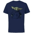 thumbnail image 1 of Star Wars The Mandalorian The Child Illustration - Short Sleeve Cotton T-Shirt for Adults - Customized-Navy, 1 of 5