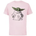 thumbnail image 1 of Star Wars The Mandalorian The Child Illustration - Short Sleeve Cotton T-Shirt for Adults - Customized-Soft Pink, 1 of 5