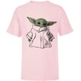 thumbnail image 1 of Star Wars The Mandalorian The Child Illustration - Short Sleeve T-Shirt for Kids - Customized-Soft Pink, 1 of 5